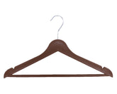 Kuber Industries Hanger|Durable & Lightweight Coat and Clothes Hangers|Notches Wardrobe Organization with 360 Degree Swivel Hook|Pack of 3 (Brown)